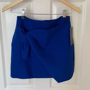 ZARA Knot Skirt Blue XS